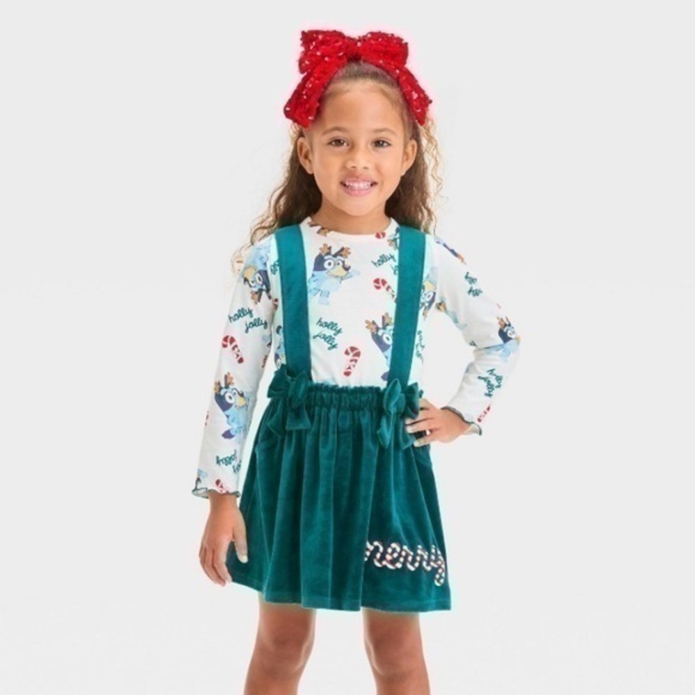 NWT. DISNEY Bluey 2 Piece Top and Skirt Set